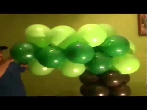 decoracion con globos como hacer un arbol - YouTube