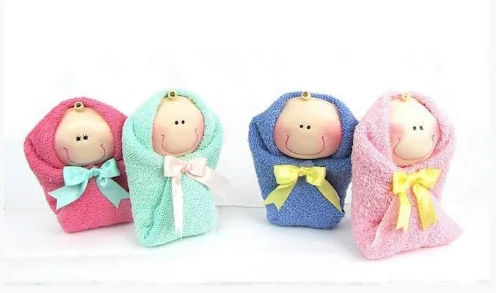 10 bonitos recuerdos para baby shower hechos de toalla | Recuerdos ...