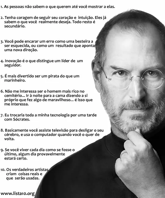 10 frases memoráveis de Steve Jobs