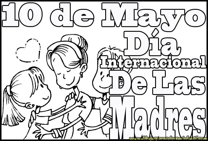 10 de Mayo para colorear ~ Dibujos para Colorear Infantil