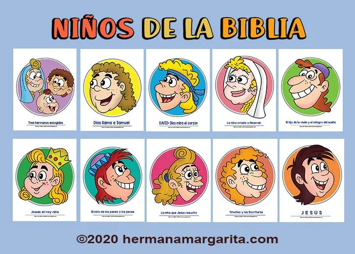 A 10 Niños de la Biblia: 10 lecciones