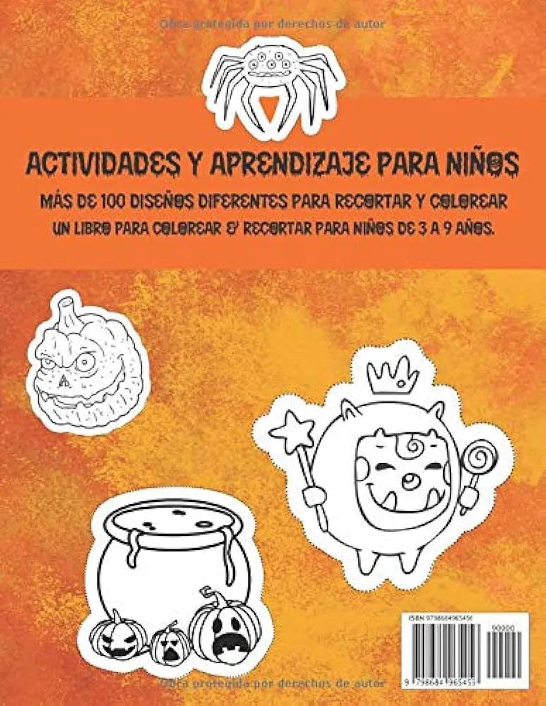100 dibujos de Halloween para recortar y colorear: Actividades y  Aprendizaje Para Niños - Un libro para colorear & recortar para niños de 3  a 9 años. (Spanish Edition) : edition, cutandcolorFr: Amazon.com.mx: Libros