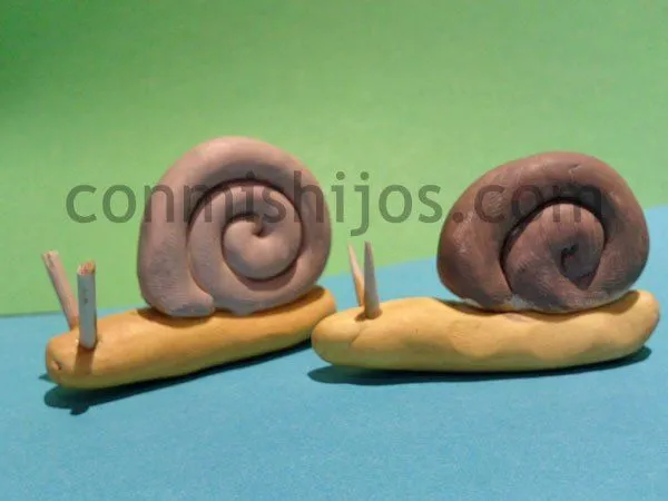 Caracoles. Manualidades de animales para niños Caracoles. Manualidades de animales para niños