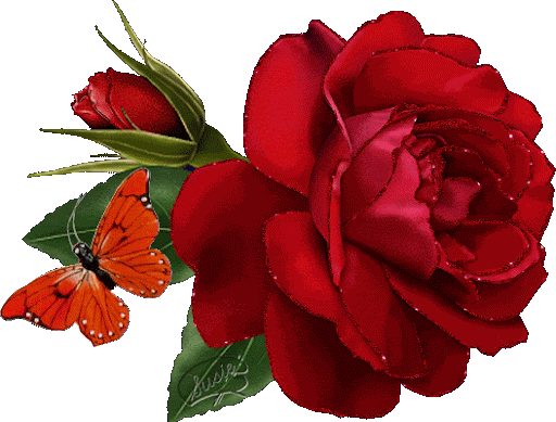 gifs de rosas con brillos para San Valentín | 14 de febrero