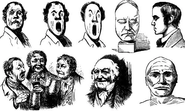 14 Freaky caras de dibujo vectorial gratis Vector misceláneos ...