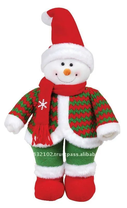 14" muñeco de nieve de pie ( sombrero rojo )-Adornos navideños ...