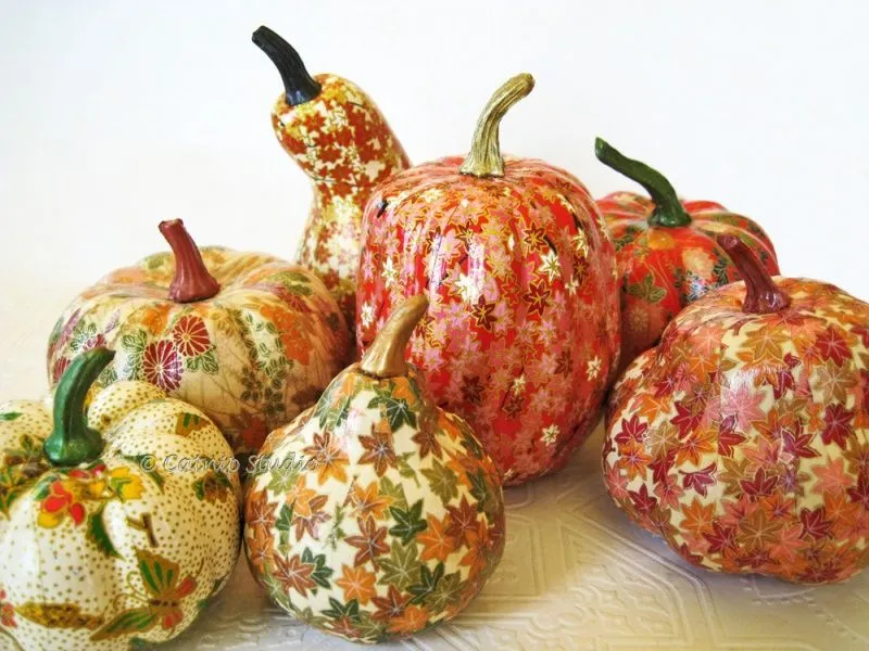 15 DIY Decoupage Pumpkins For Fall And Halloween Decor | Shelterness