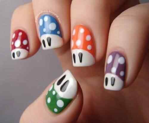 15 Fotos de uñas pintadas de Mario Bros | Decoración de Uñas ...