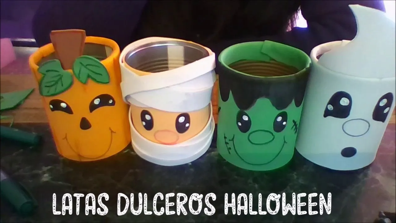 Latas Dulceros Halloween - YouTube