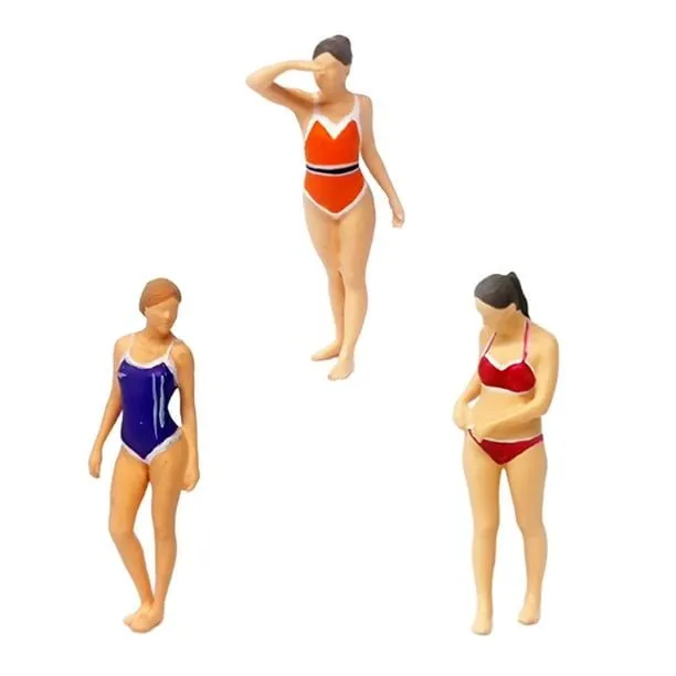 1/64 figuras de niña miniatura gente pequeña modelo playa traje de baño  mujer modelo trenes personas Sunnimix Figuras de dioramas | Walmart en línea