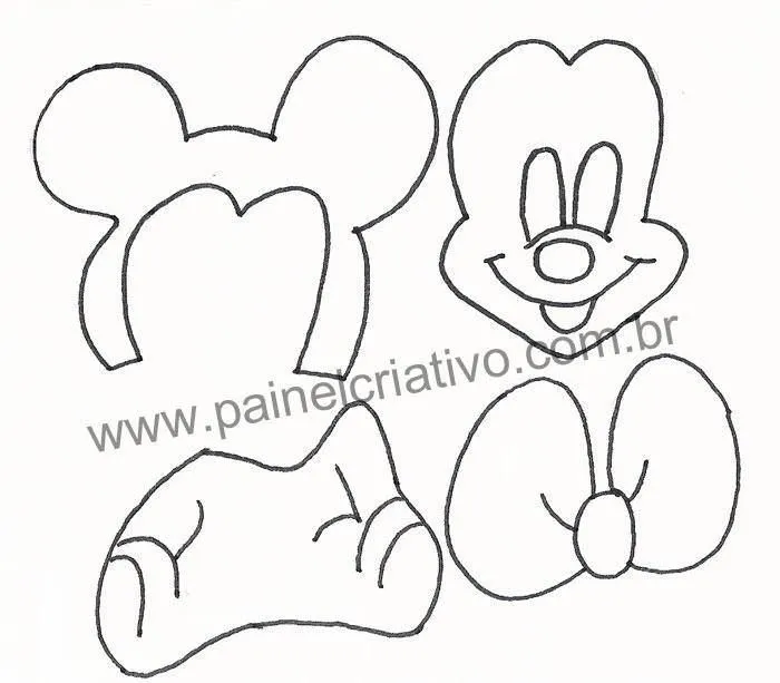 Mickey Mouse Face | Mickey Mouse y Minnie Mouse / moldes, patrones ...