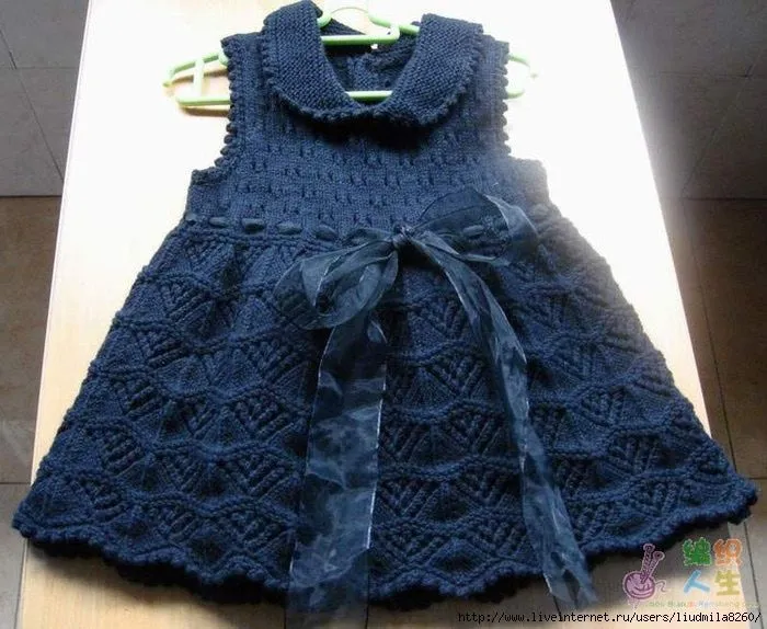 17 Best images about vestidos niñas dos agujas on Pinterest ...