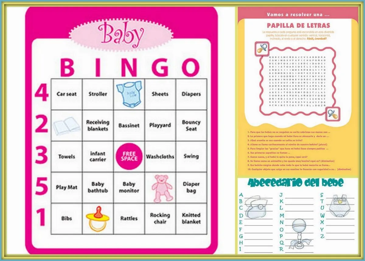 17 mejores ideas sobre Bingo De Baby Shower en Pinterest | Juegos ...
