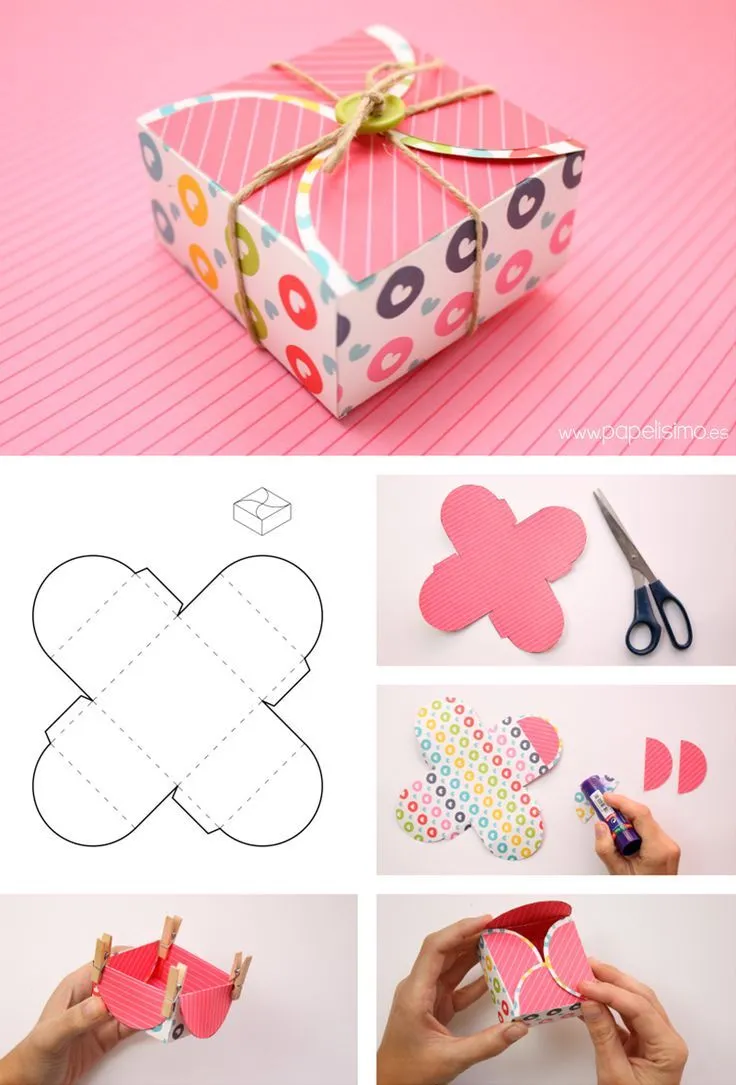 17 mejores ideas sobre Cajas De Papel en Pinterest | Plantillas de ...