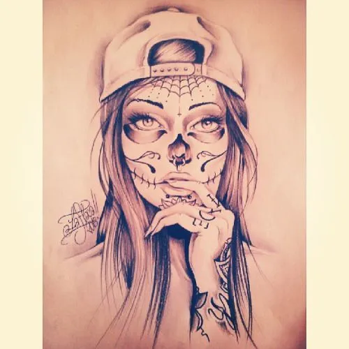 17 mejores ideas sobre Catrina Tattoo en Pinterest | Tatuajes de ...
