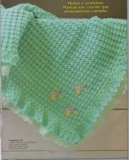 Mis Pasatiempos Amo el Crochet: Mantilla de bebé incluye esquema y ...