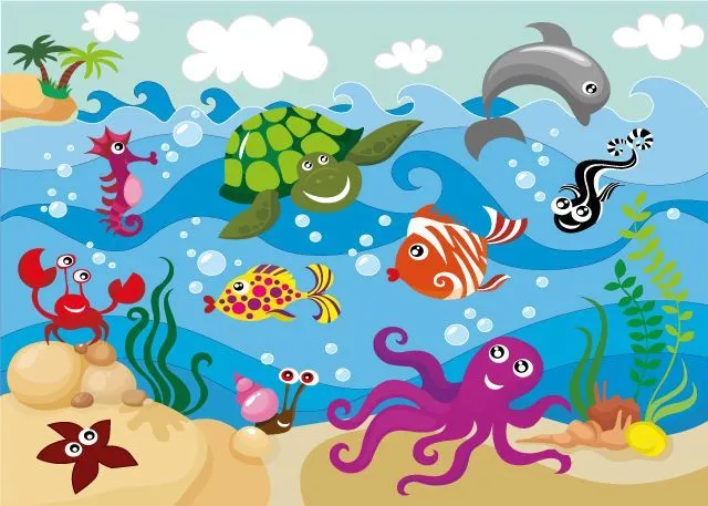 Vida acuática | Murales infantiles | Pinterest | Google and Search
