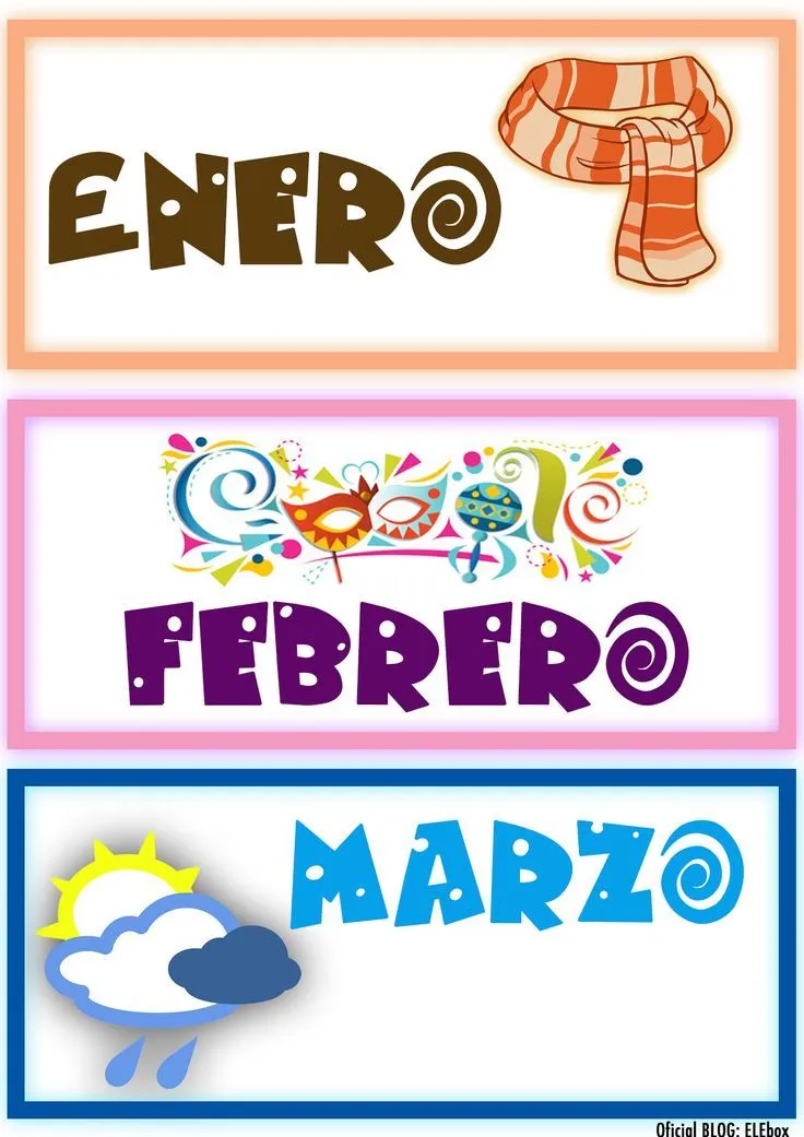 17 mejores ideas sobre Meses Del Año en Pinterest | Meses en ... 17 mejores ideas sobre Meses Del Año en Pinterest | Meses en ...