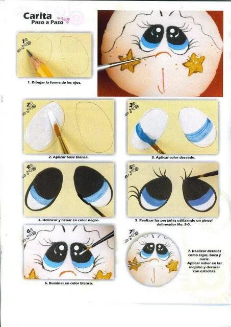 17 mejores ideas sobre Ojos De Muñeca en Pinterest | Patrones de ...