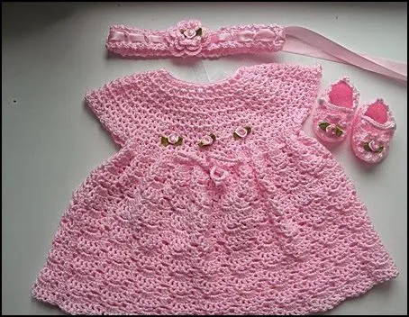 vestiditos a crochet on Pinterest | Baby Dresses, Crochet Baby ...