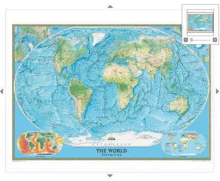 18) Mapa Físico del Mundo, National Geographic 2009 ...