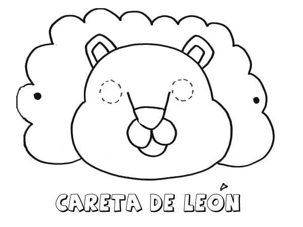Imprimir: Careta de león. Dibujos para colorear con los niños