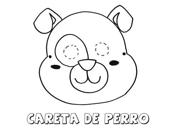 mascara perro Colouring Pages