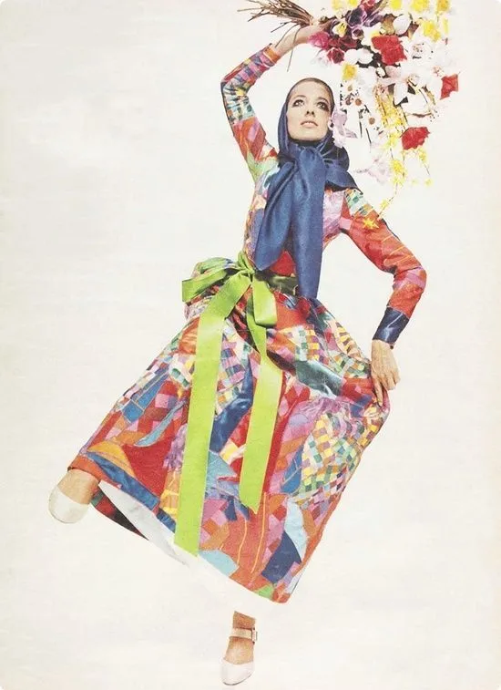 1969 - YSL patchworck dress | Надежда | Pinterest