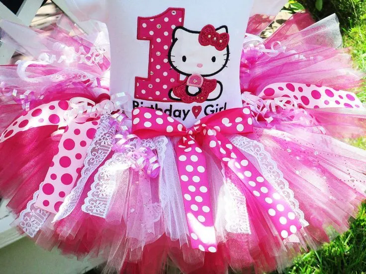 1st Birthday Outfit - tutu & hello kitty shirt | "Parties" | Pinterest