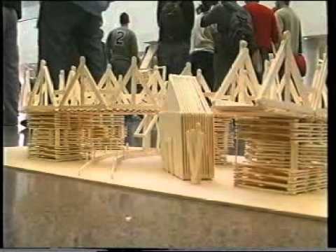 2º Concurso de puentes con palillos de polos - YouTube