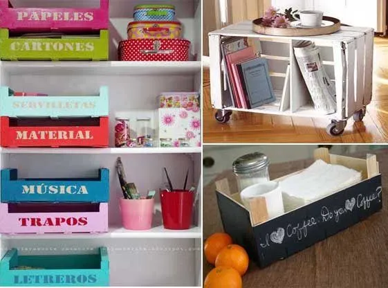 20 ideas para decorar con cajas recicladas. | Mil Ideas de Decoración