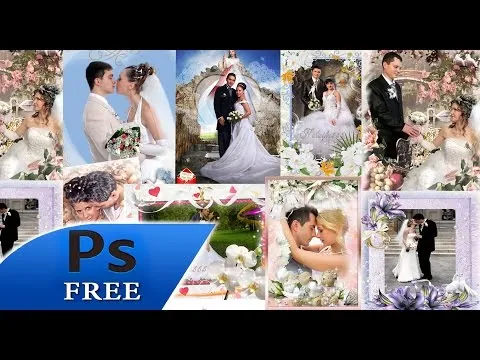20 Pack Bodas PSD plantillas para photoshop - YouTube