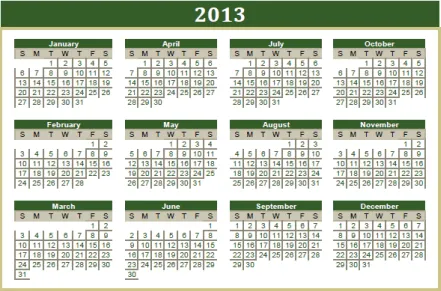 2013-2014 Academic Calendar
