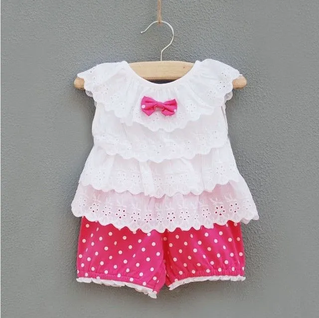 2014 nuevo estilo bebé de la ropa del verano infantis ropa chica ...