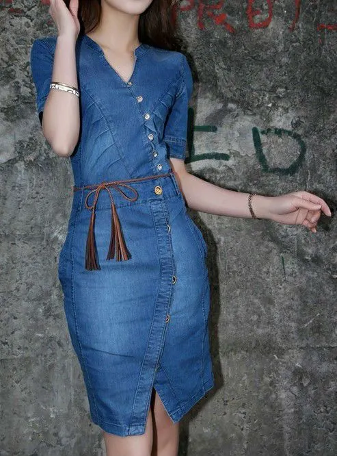 Vestido de jean - Imagui