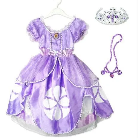 2014 niños niñas princesa Sofia púrpura vestido, Cosplay fiesta de ...