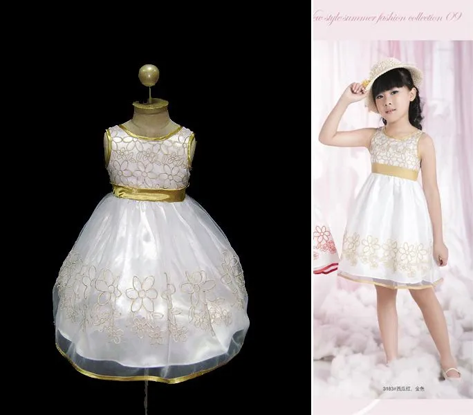 2014 vestido de fiesta bordado para las niñas 2 años-Vestidos de ...
