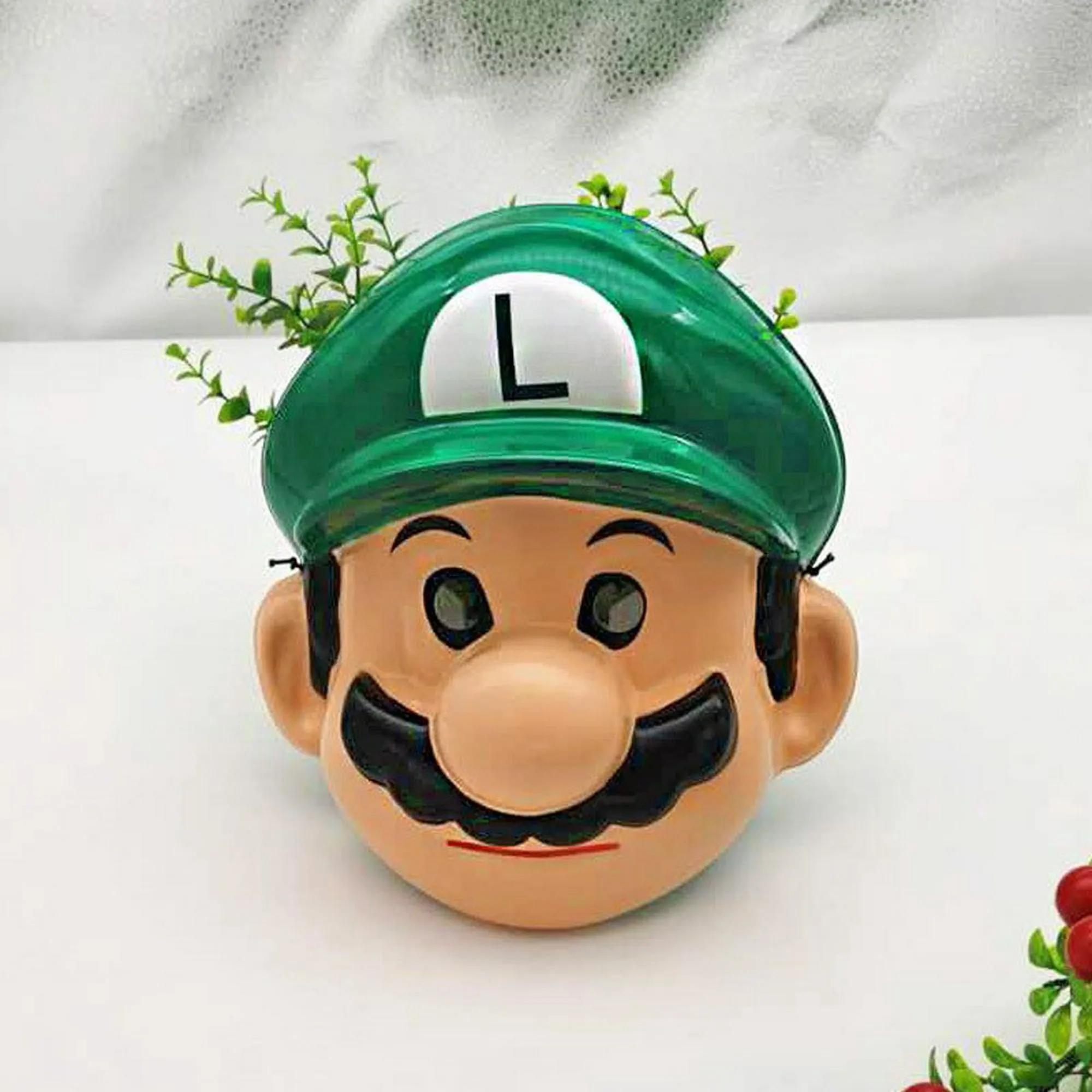 2022 New Super Mario Bros Luigi máscara de dibujos animados para niños  figura de anime cosplay festival rendimiento apoyos decoraciones de la  fiesta de Navidad regalos zhangmengya LED | Walmart en línea