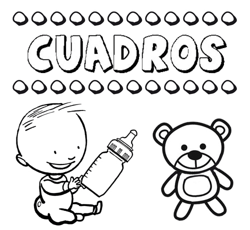 Dibujo del nombre Cuadros para colorear, pintar e imprimir Dibujo del nombre Cuadros para colorear, pintar e imprimir