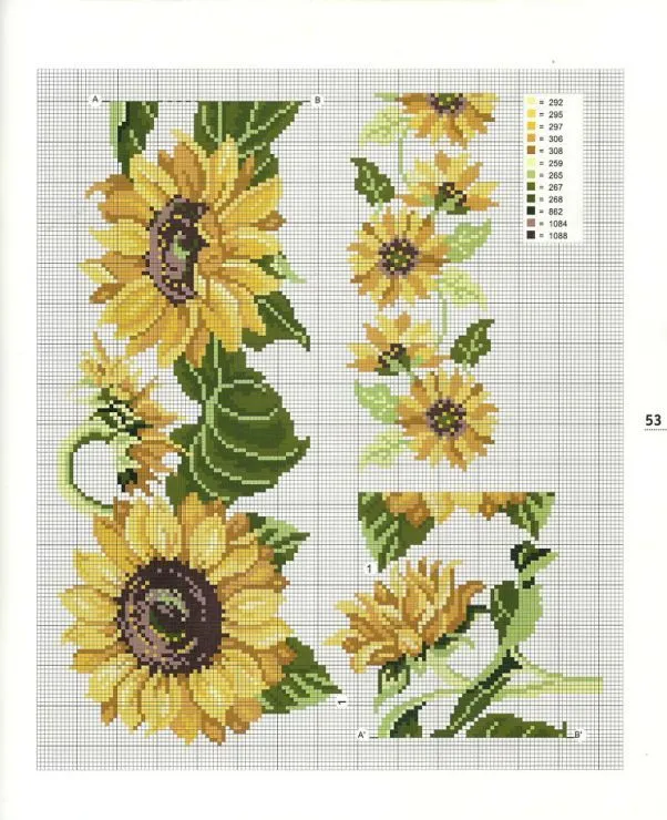 220 ideas de Girasoles | punto de cruz flores, punto de cruz patrones,  bordados en punto cruz