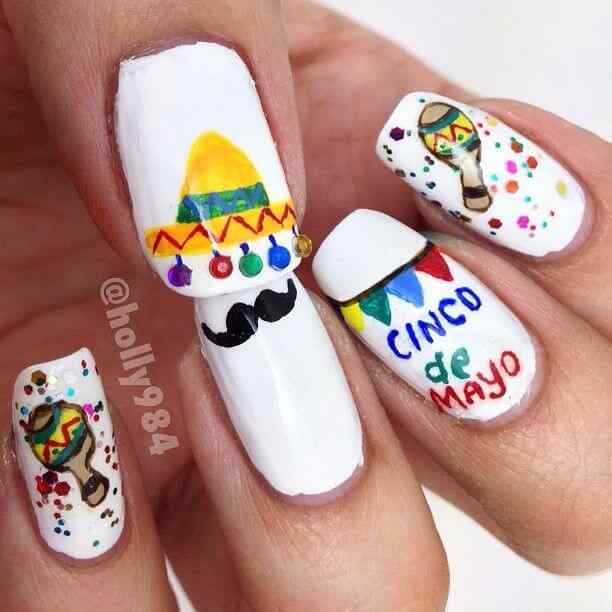 Más de 25 fotos de uñas decoradas con los colores de México ...