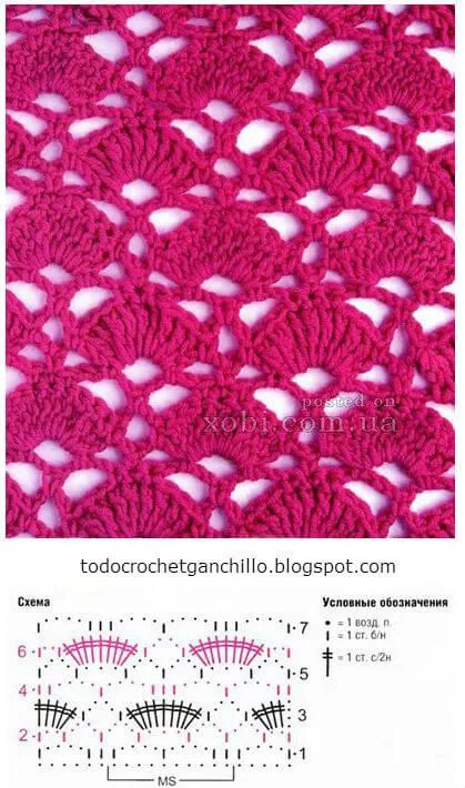 25 Puntos crochet con esquemas para descargar ~ Patrones para Crochet