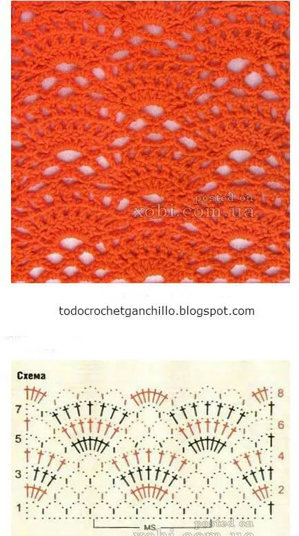 25 Puntos crochet con esquemas para descargar ~ Patrones para Crochet