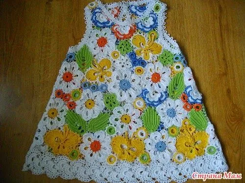 259 Instrucciones de Vestidos de Bebe a Crochet Ruso ~ Patrones de ...