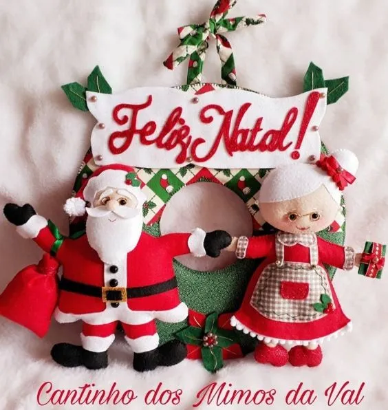 27 Moldes de Papá Noel en fieltro con plantillas | Bebeazul.top