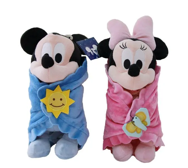 2pcs/lot 35cm baby toys Mini Lovely Mickey Mouse And Minnie Mouse ...