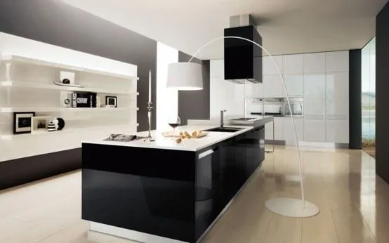 30 Ideas para diseños de cocinas en blanco y negro | Interiores