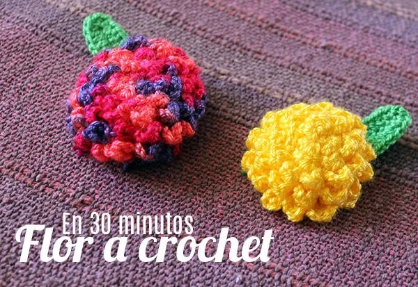 En 30 minutos: flor a crochet | Corriendo con Tijeras