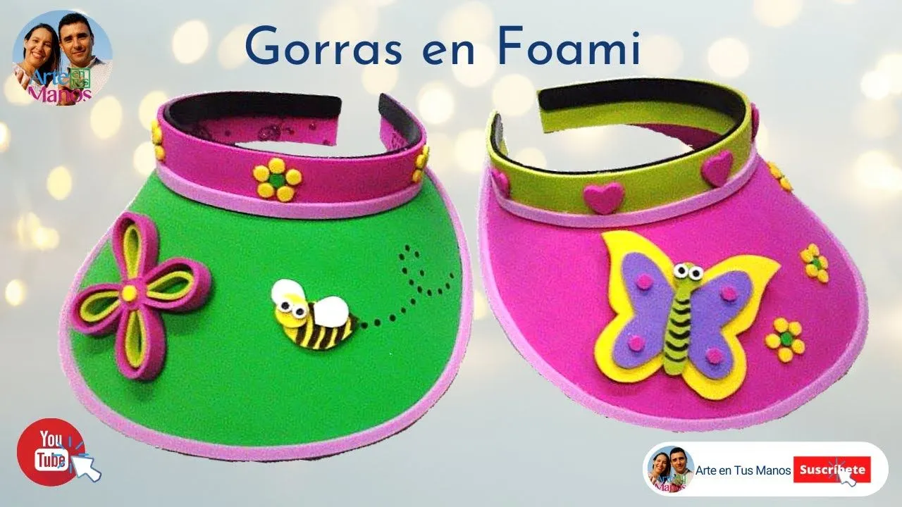 Gorra, visera en foami para niñas y niños - foam hat for girls and ...