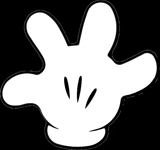 Moldes manos de Mickey Mouse - Imagui